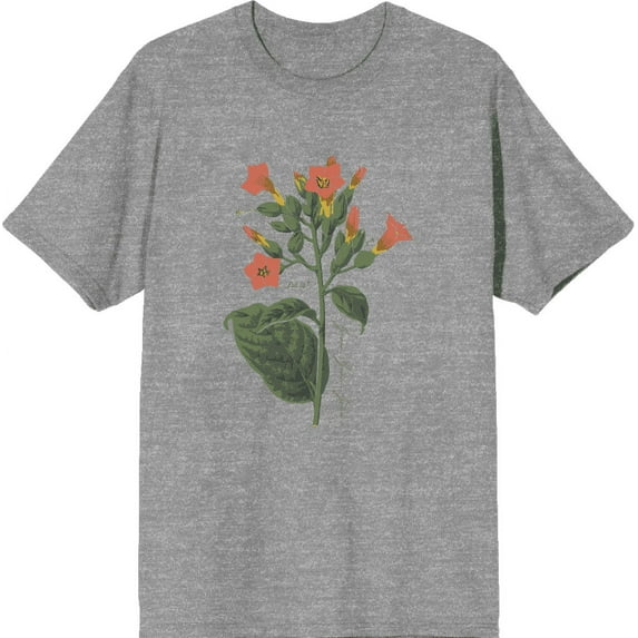 Grow Positive Cigar Plant Heather Gray Men's Crew Neck Short Sleeve Tee-Medium