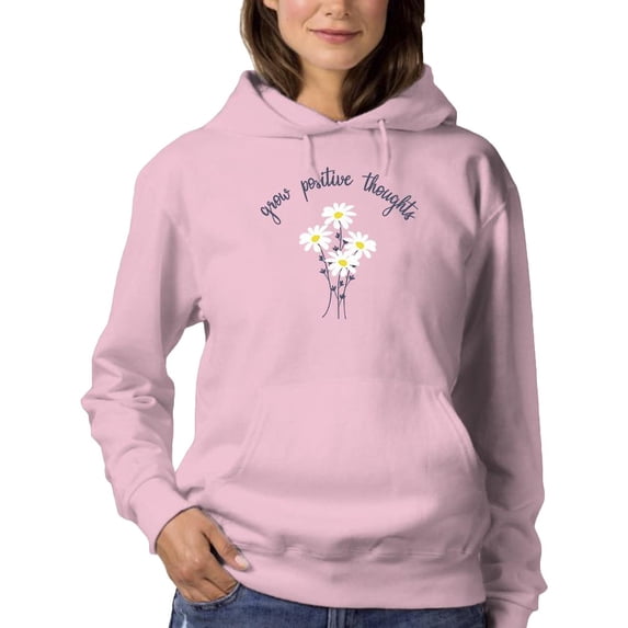 Grow Positive Thoughts Daisies Hoodie Women -Image by Shutterstock, Female XX-Large