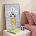 Pink Daisy Print Grow Soft Bloom Strong Poster, Pink Daisy Girly Wall Art - Walmart.com