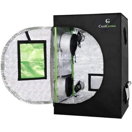 Grow Tent, 2x2 Feet Mylar Grow Tent with Obeservation Window and Floor Tray for Indoor  Growing (24"x24"x36")