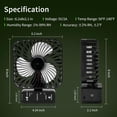 thumbnail image 1 of Grow Tent Fan 6", LCD Display with Sensor, Adjustable Temp & Humidity Control, 4-Speed, 90° Oscillating Fan, Strong Airflow for Indoor Growing, Mushroom Box, Desk Use, 1 of 7