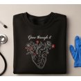 thumbnail image 1 of Grow Through It Sweatshirt, Embroidered Anatomical Heart with Flowers, Nurse Gift, Mental Health Healing Crewneck, 1 of 4