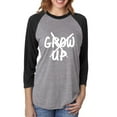 thumbnail image 1 of Grow Up X Unisex 3/4 Sleeve Baseball Raglan Tee, 1 of 1