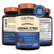 Grow Vitamin Adrenal Stress Support with Ashwagandha AlphaWave 90 Capsules