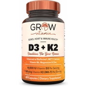 Grow Vitamin D3 K2 with Zinc & Magnesium - 60 Capsules for Immune Support