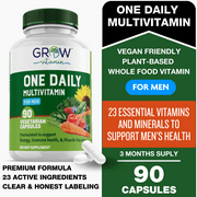 Grow Vitamin Multivitamin Supplements - Essential Vitamins & Minerals - 90 Capsules