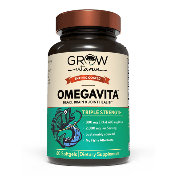 Grow Vitamin Omega-3 Enteric Coated 60 Softgels