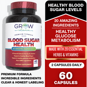Grow Vitamin Sensolin Blood Sugar Support Supplement 600mg 60 Count