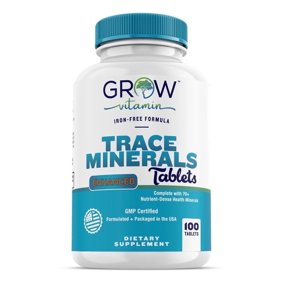 Grow Vitamin & Mineral Vitamins Supplement - 100 Tablets
