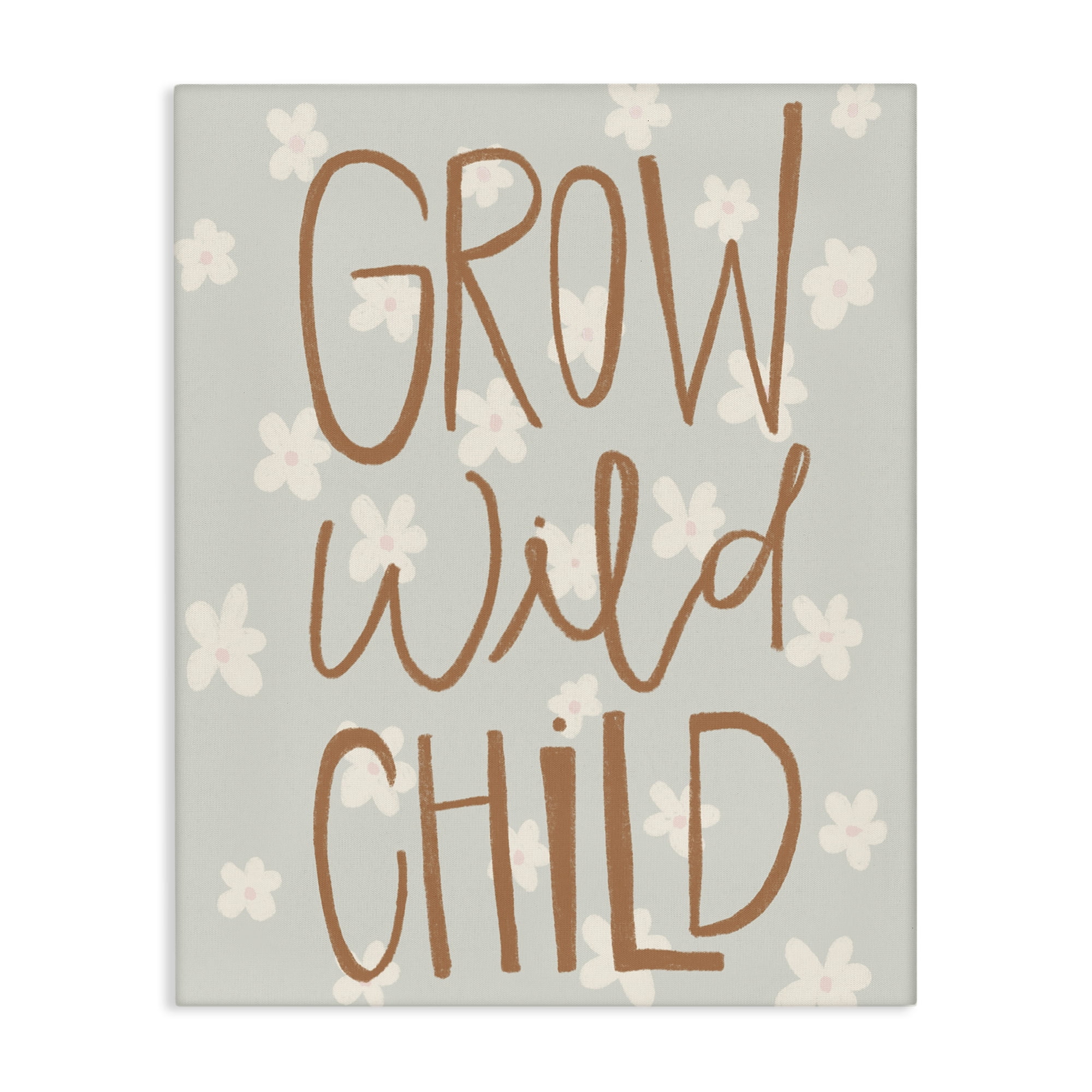 Grow Wild Child Flowers Canvas Wall Art, design by Katie Griggs