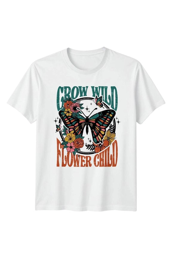 Grow Wild Flower Child Botanical T-Shirt
