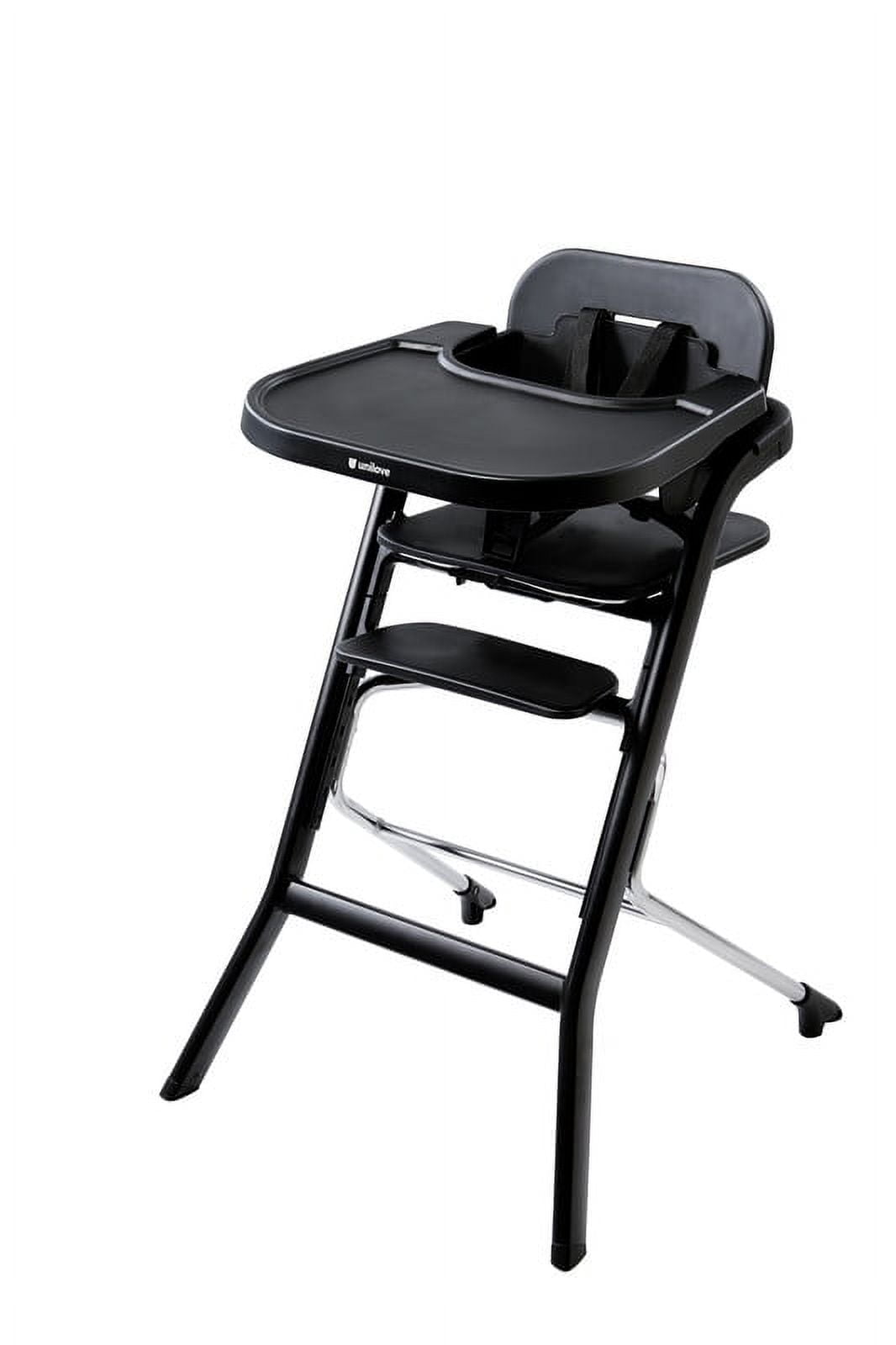 Unilove Grow With Me High Chair – Adjustable Toddler Chair with Baby Set, Removable Harness, One-Hand Seat & Footrest Adjustment - Truffle Black