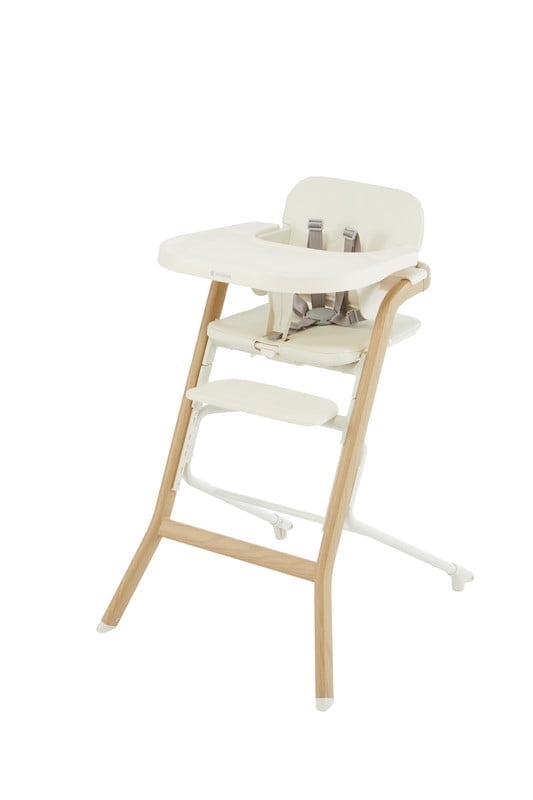 Unilove Grow With Me 2-in-1 Baby High Chair – Adjustable Toddler Chair with Baby Set, Removable Harness, One-Hand Seat & Footrest Adjustment - Vanila White