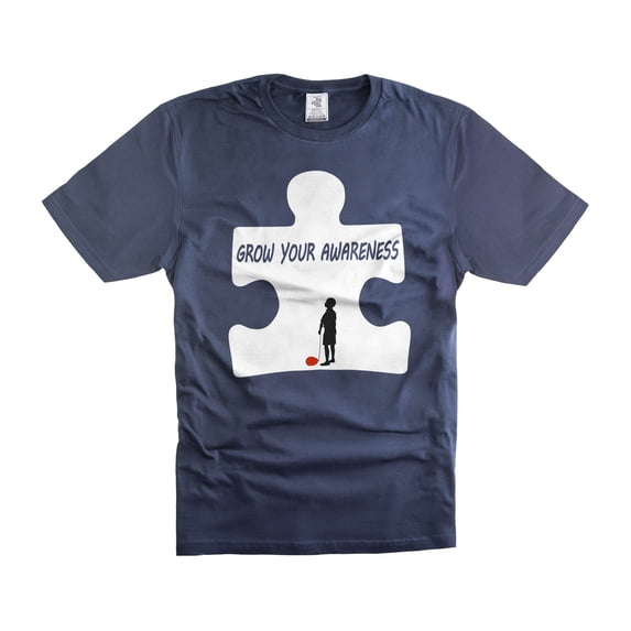 Grow Your Awareness T-Shirt Autism Puzzle Shirt Awareness Day T-Shirt Autism T Shirt (4X-Large Navy Blue)