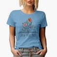 thumbnail image 1 of Grow Your Mind Quote with Growing Flowers from a Book Art Merch Gift, Baby Blue T-Shirt, Large, 1 of 5
