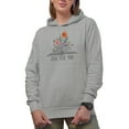 thumbnail image 1 of Grow Your Mind Quote with Growing Flowers from a Book Art Merch Gift, Heather Grey Hooded Sweatshirt or Hoodie, XL, 1 of 5