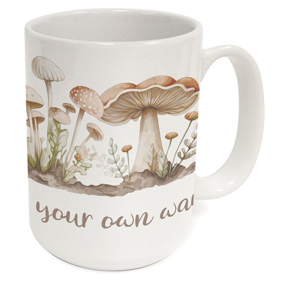 Highland Home "Grow Your Own Way" 15 oz. Decorative Ceramic Mug