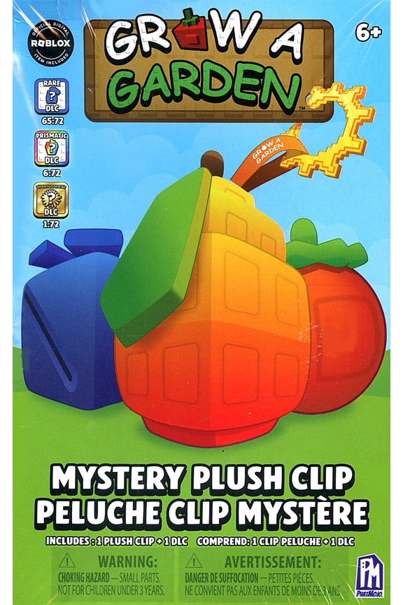 Grow a Garden Roblox Plush Clip Mystery Pack (1 RANDOM Clip On & DLC Included!)