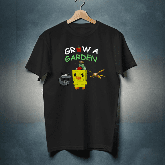 Grow a Garden Shirt, Cute Farmer Bee Tee, Roblox Game Shirt, Funny Gardening T-shirt, Gamer Gift for Kids and Teens