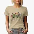 thumbnail image 1 of Grow in Grace 2 Peter 3 18, Watercolor & Hand Drawn Flowers with Scripture Art Merch Gift, Tan T-Shirt, XL, 1 of 5
