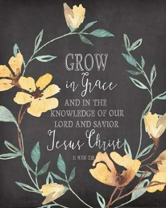 Grow in Grace Canvas Art - Jo Moulton (24 x 30)