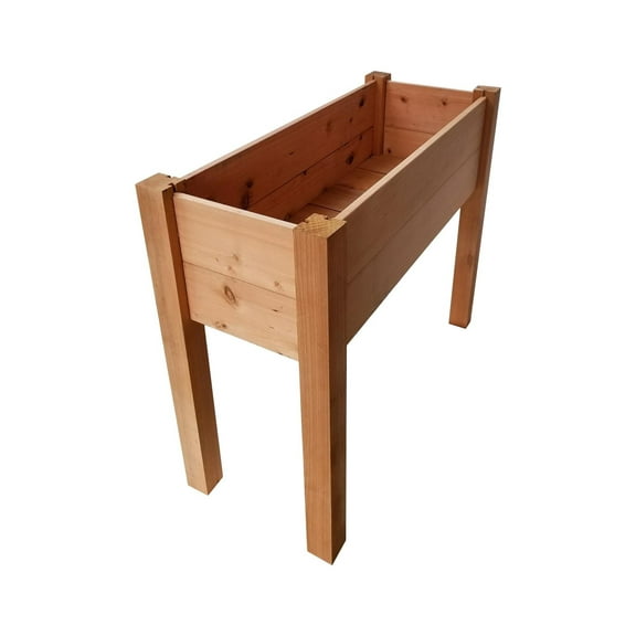 GrowGardens 1' x 4' x 30" Redwood Elevated Garden Bed
