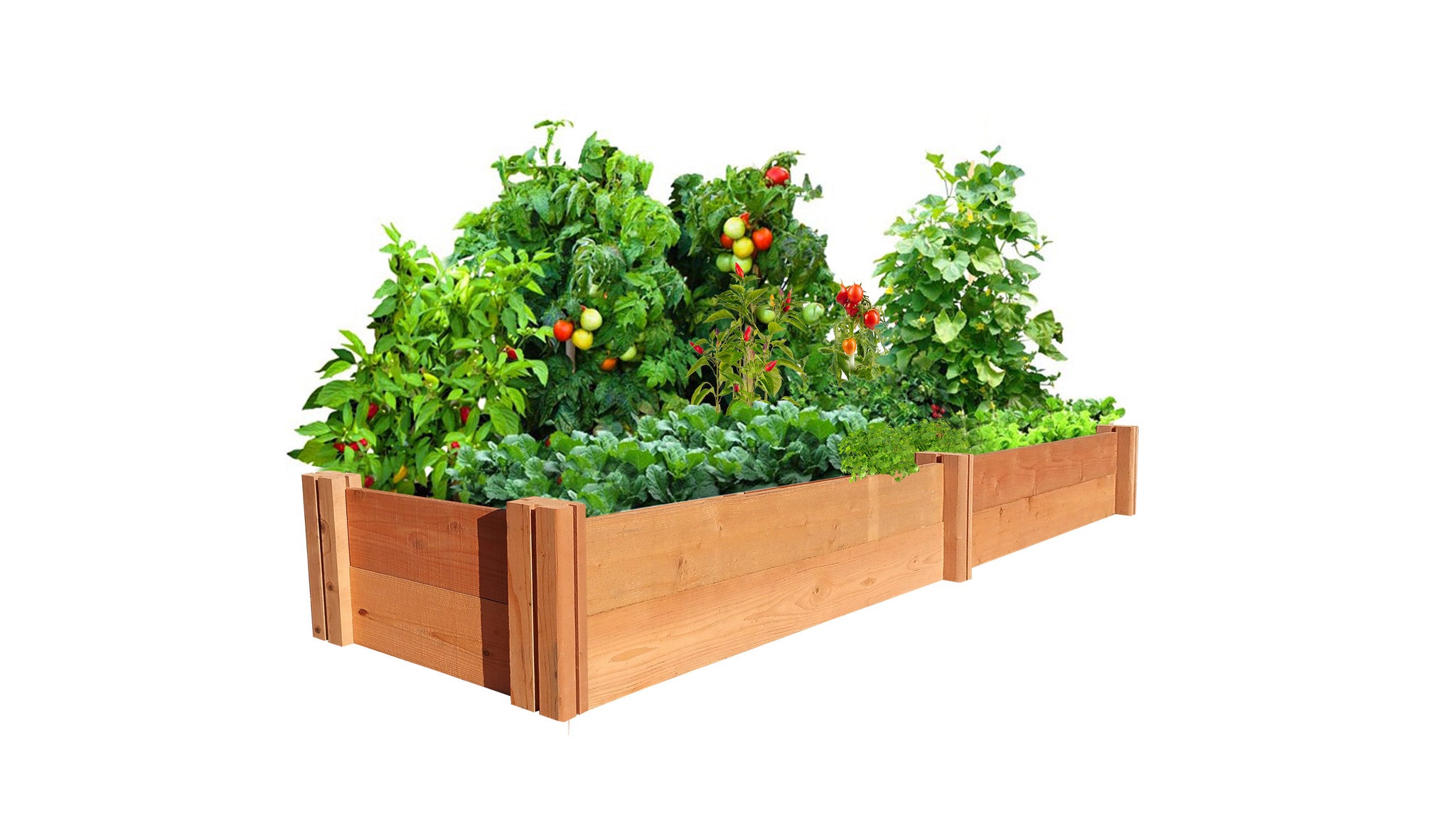 GrowGardens 1' x 8' x 11" Redwood Raised Garden Bed