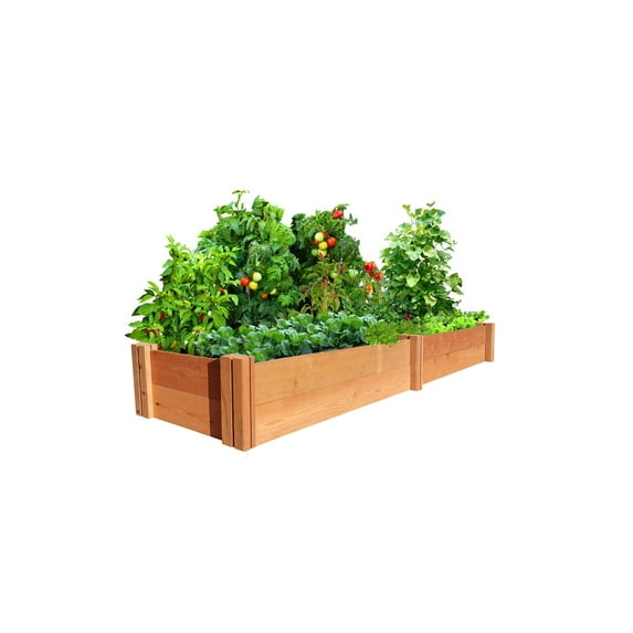 GrowGardens 1' x 8' x 11" Redwood Raised Garden Bed