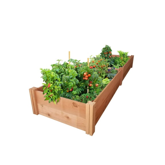 GrowGardens 2' x 8' x 11" Redwood Raised Garden Bed