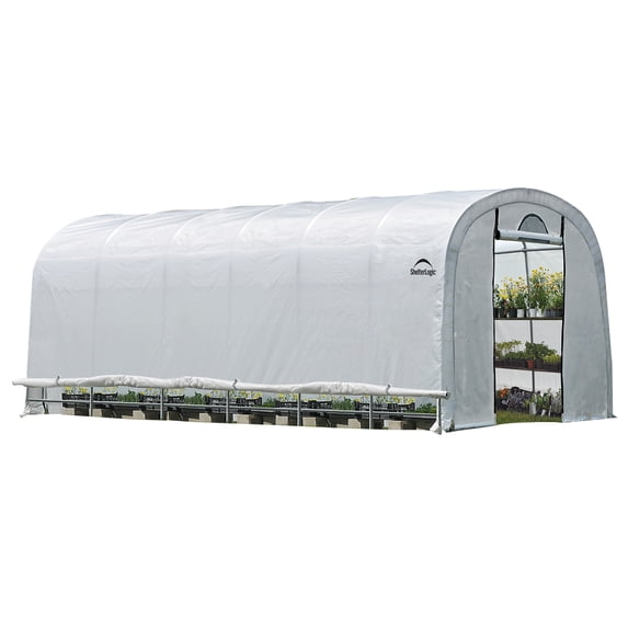 GrowIt - 12' x 24' x 8' - Clear - Heavy Duty Walk-In Tunnel Greenhouse