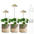 thumbnail image 1 of GrowLED Umbrella Plant Grow Light, Height Adjustable, 8/12/16H Automatic Timer, 10-Levels Brightness, 3 Lighting Modes, Chaff, 3-Pack, 1 of 1