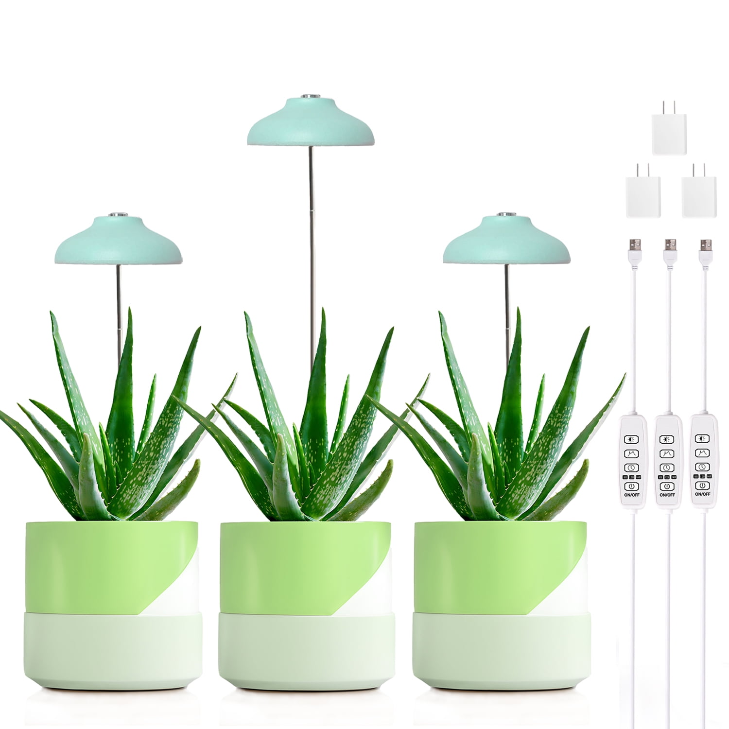 GrowLED Umbrella Plant Grow Light, Height Adjustable, 8/12/16H