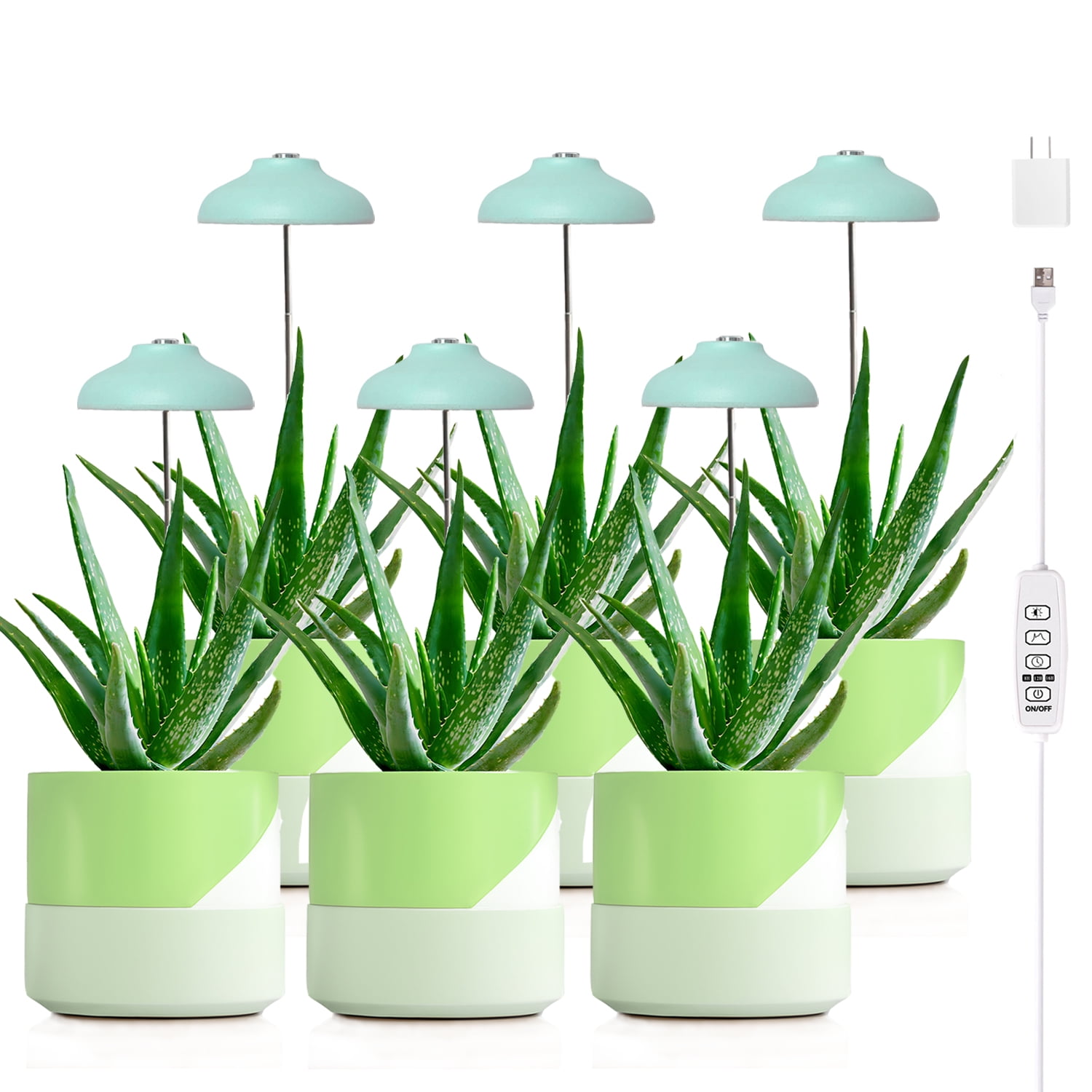 GrowLED Umbrella Plant Grow Light, Height Adjustable, 8/12/16H