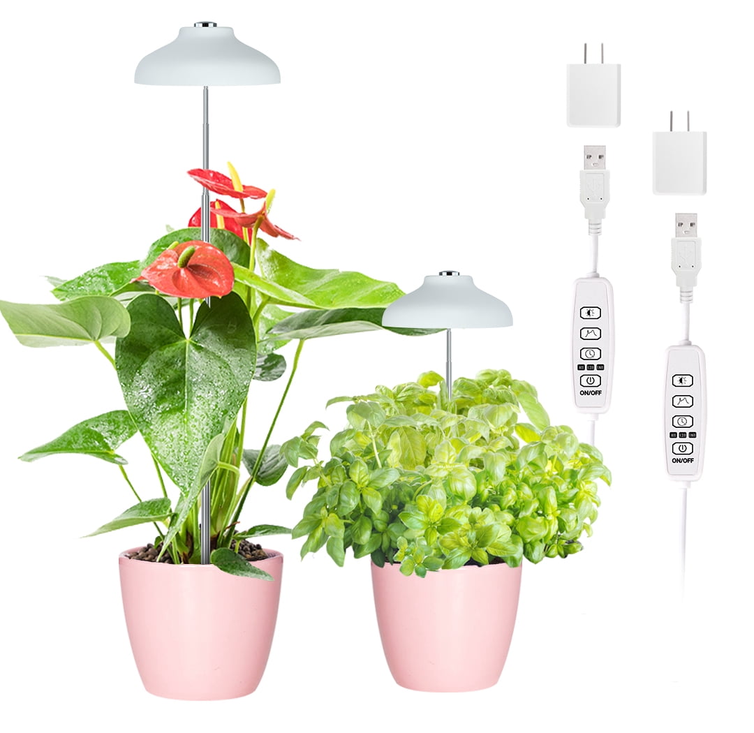 GrowLED Umbrella Plant Grow Light, Height Adjustable, 8/12/16H