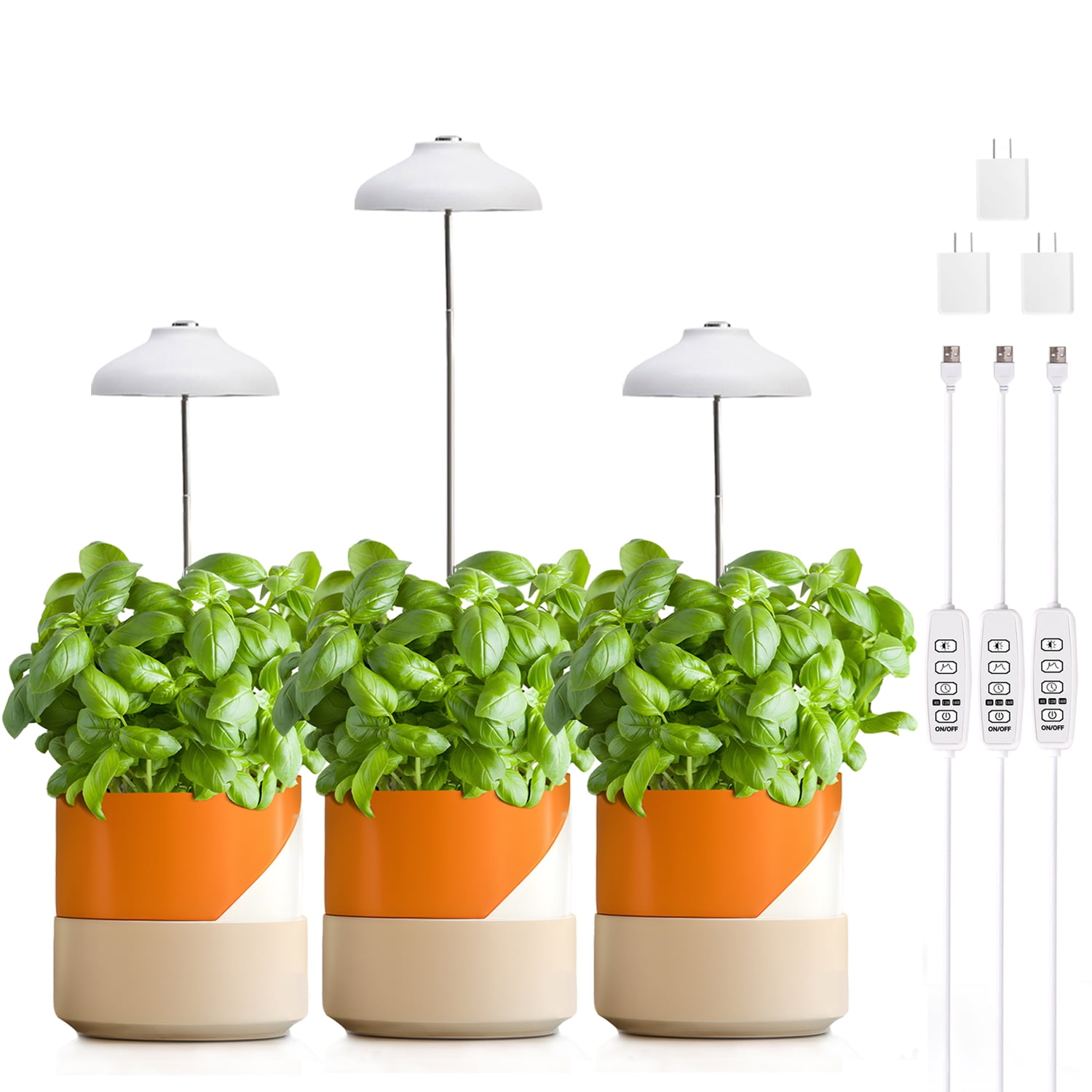 GrowLED Umbrella Plant Grow Light, Height Adjustable, 8/12/16H