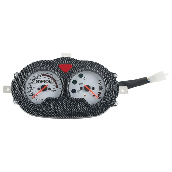 Growcolor Motorcycles Scooter Universal Vintage Style Motorcycle Scooter Speedometer Plastic Dash Instrument