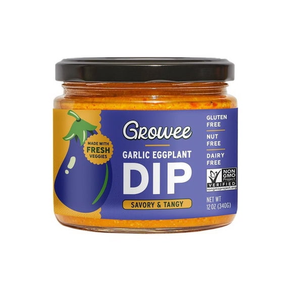 Growee Foods Garlic Eggplant Dip & Spread 12 oz.