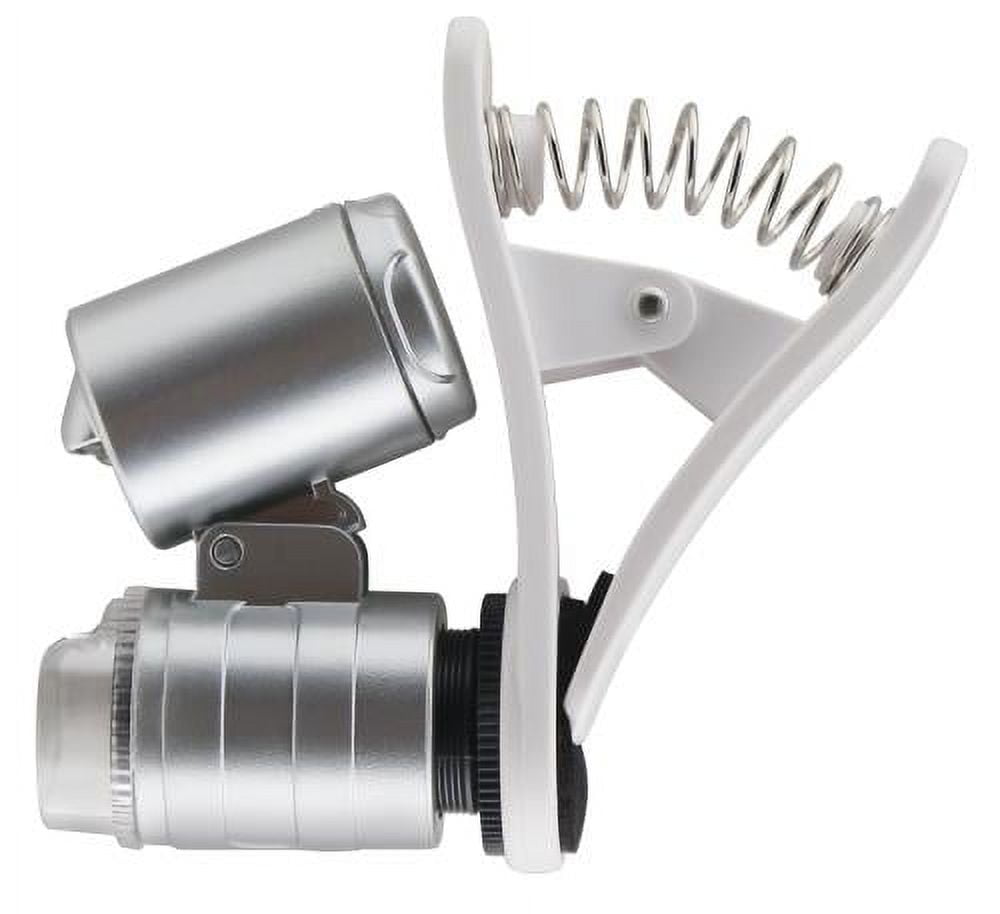 Grower's Edge Universal Cell Phone Illuminated Microscope w/ Clip - 60x ...