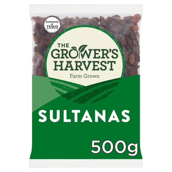 Grower's Harvest Sultanas 500G, Imported from Britain