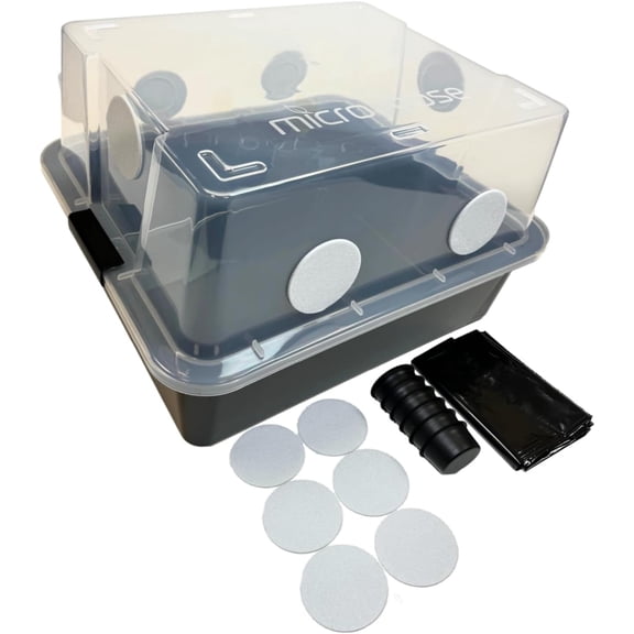 Grower's Select Mushroom Monotub Fruiting Chamber with Filter Disks and Liner