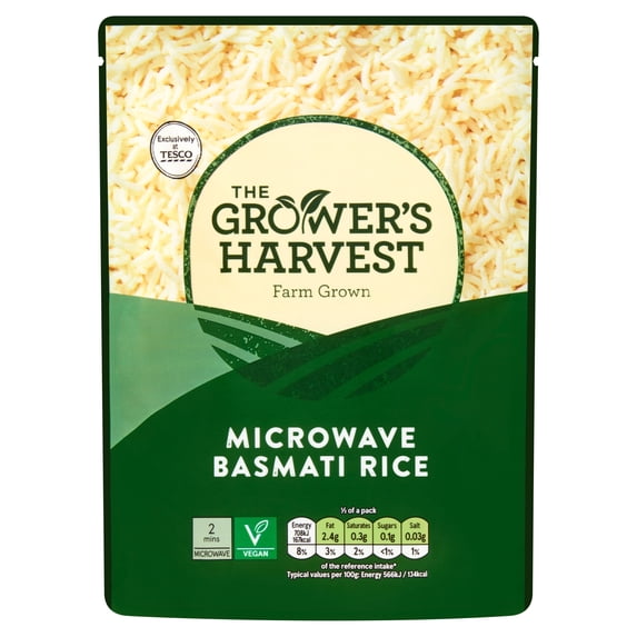 Growers Harvest Microwave Basmati Rice 250G, Imported from Britain