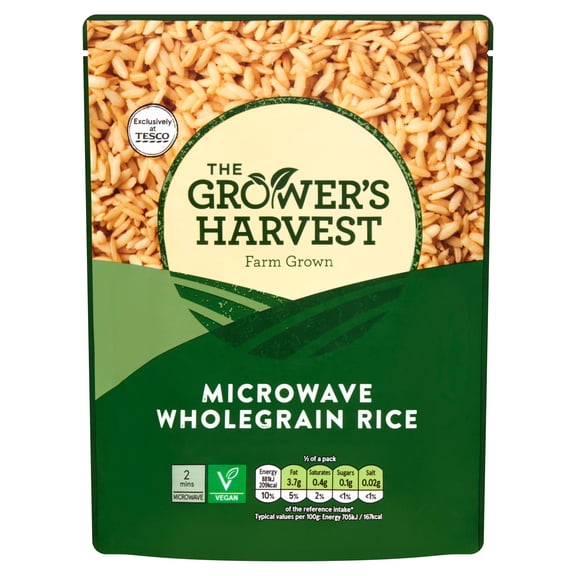 Growers Harvest Microwave Wholegrain Rice 250G, Imported from Britain