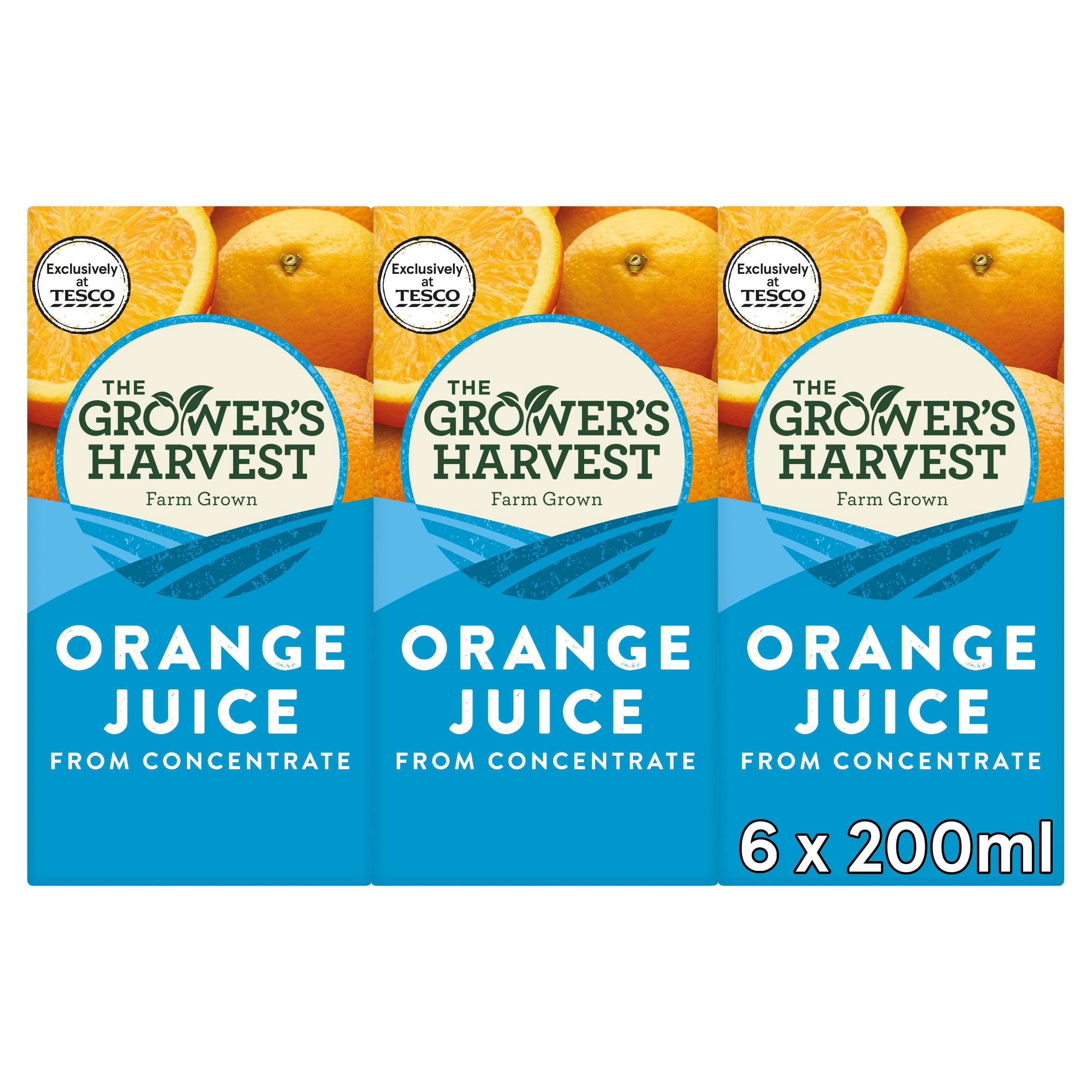 Growers Harvest Orange Juice From Concentrate 6 X 200Ml, Imported from Britain