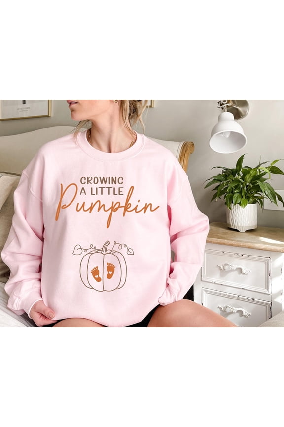 Growing A Little Pumpkin Shirt,Fall Maternity Sweatshirt,Pregnancy Thanksgiving Shirt,Fall Pregnancy Announcement Gift,Pregnancy Reveal Gift