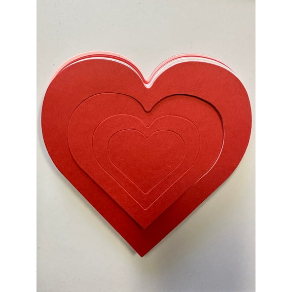 SHAPES ETC. Growing Heart Large Tri-Color Cut-Out - 5.5"