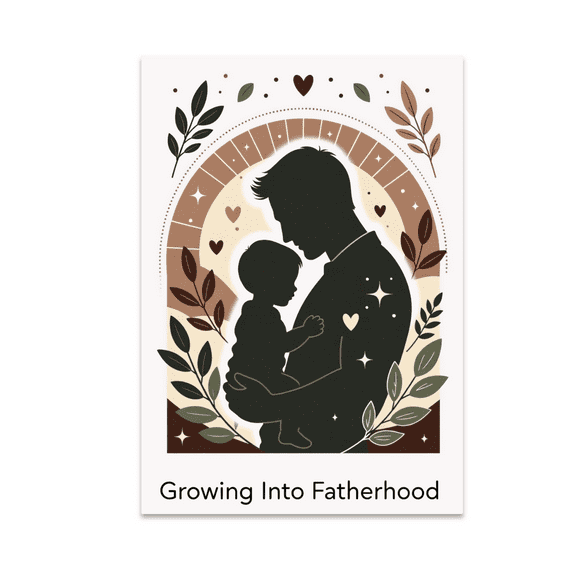 Growing Into Fatherhood Wall Art - New Dad - 13x19 Poster Print