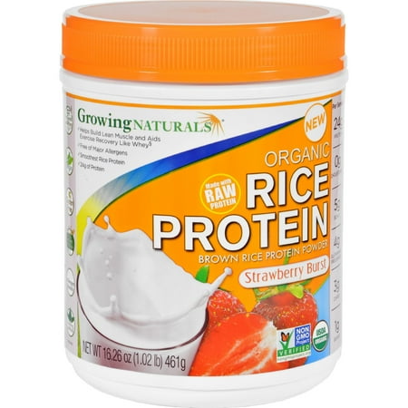 Growing Naturals Organic Rice Protein Strawberry Burst - 1.02 lbs