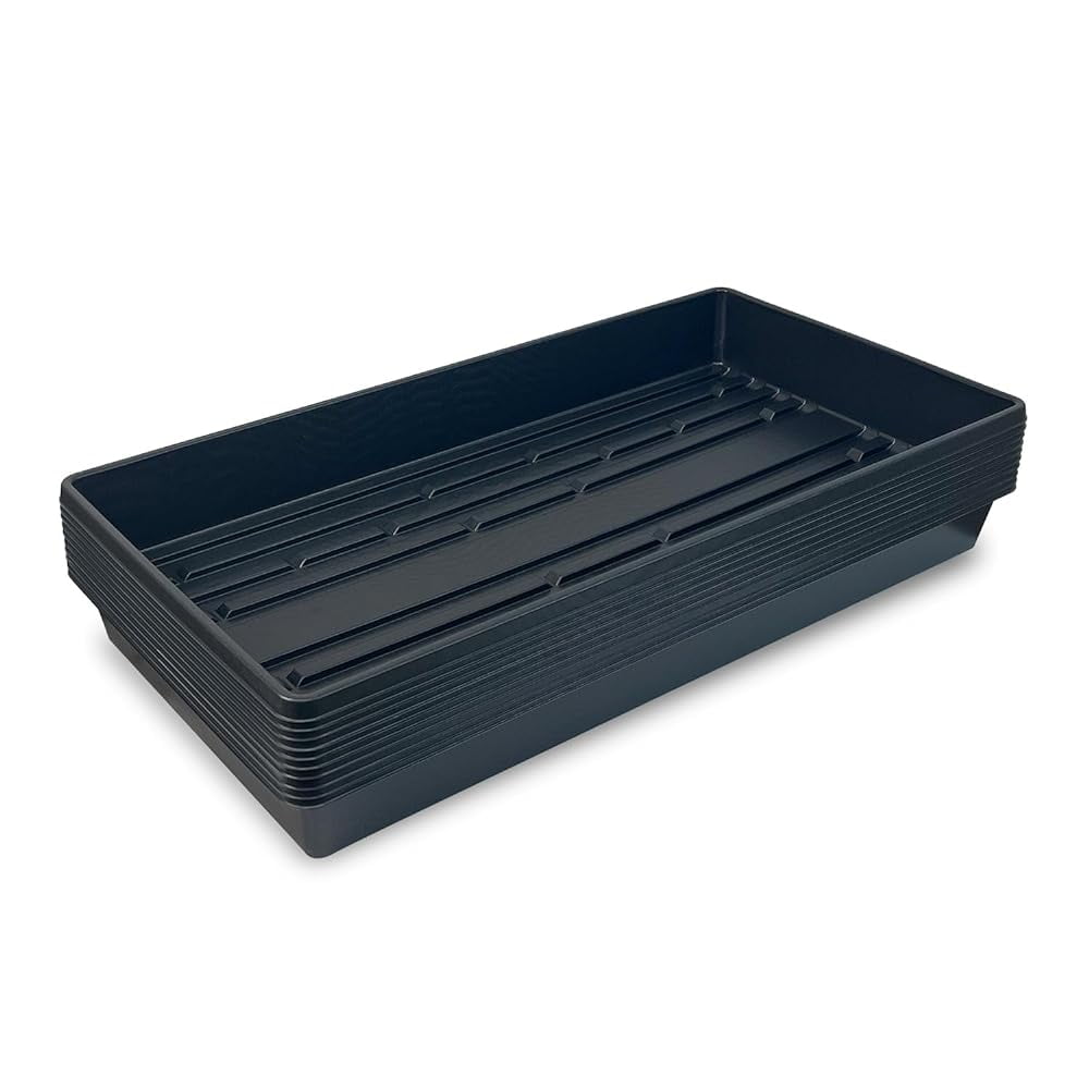 Growing Trays With No Drainage Holes, Color Black, Size 20" X 10", Great Indoor Greenhouse