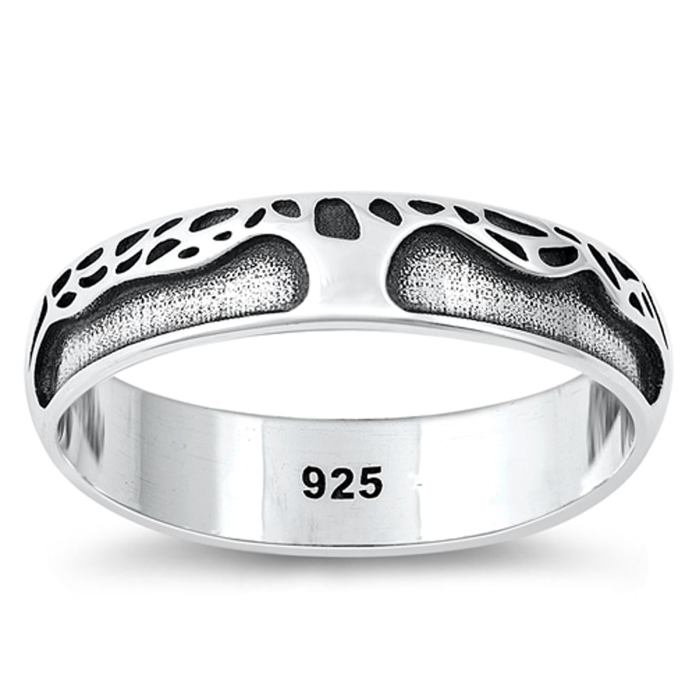 Growing Tree of Life Ring .925 Sterling Silver Band Jewelry Female Male ...