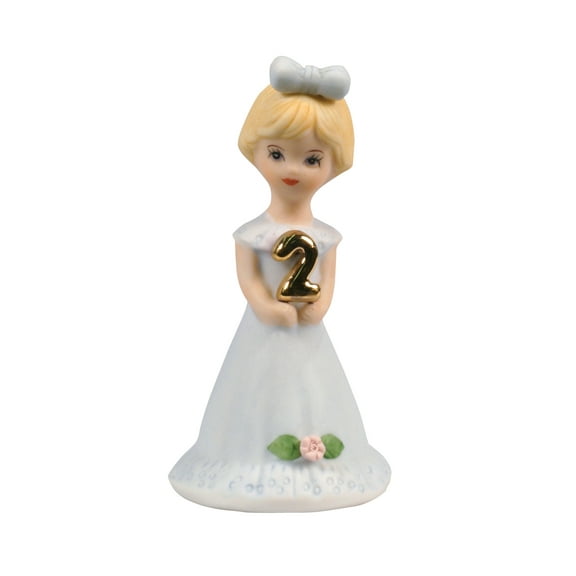 Growing Up Birthday Girls Blonde Age 2 Figurine 3in H